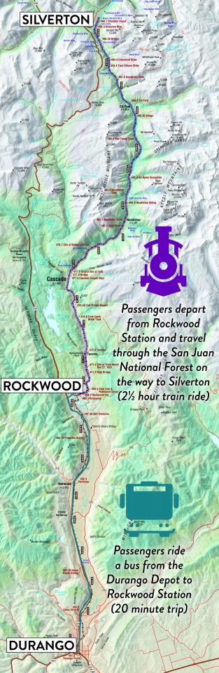 Durango Silverton Train Route Map